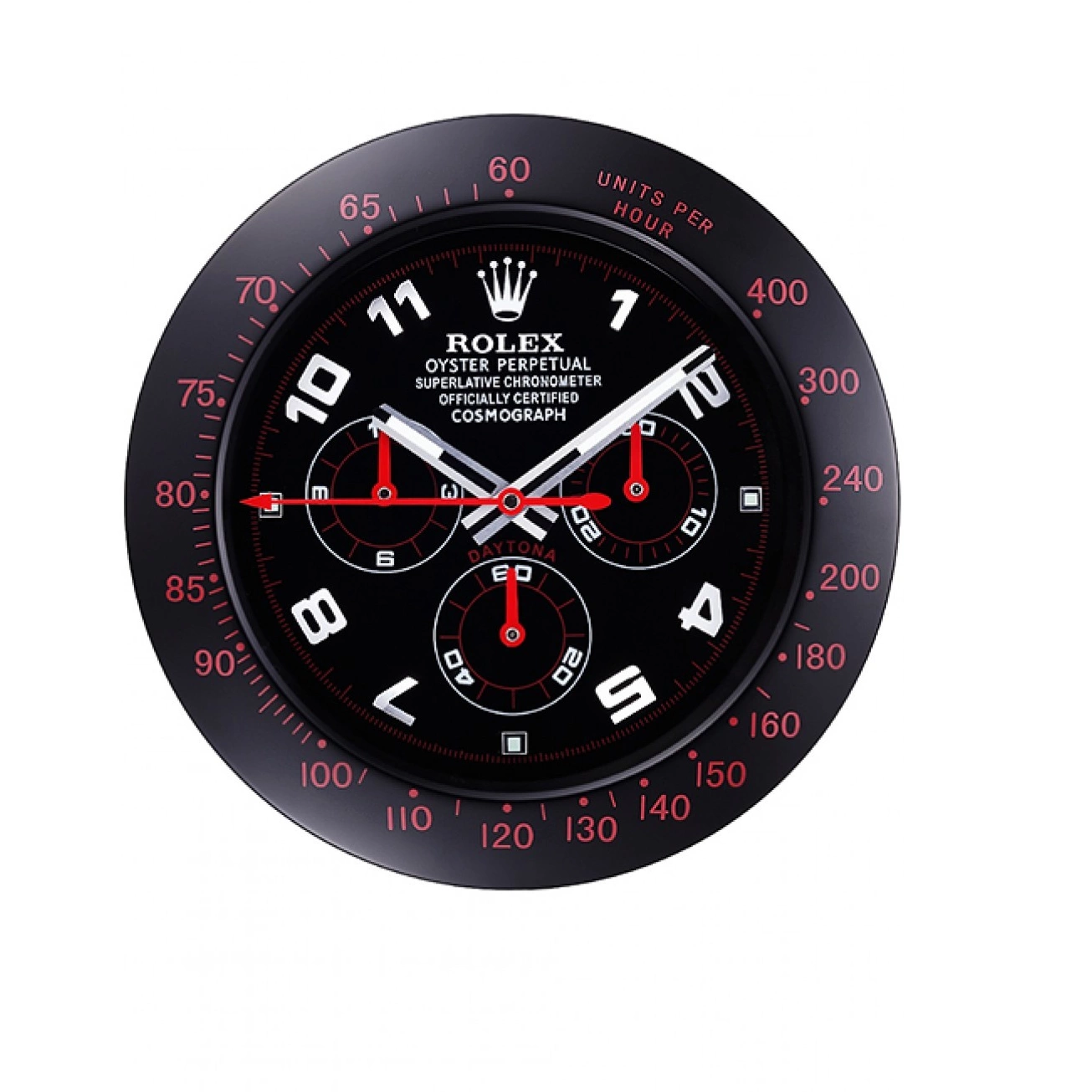 Rolex aaa copy Wall Rolex 621908 Daytona Cosmograph Clock Black-Red 0721